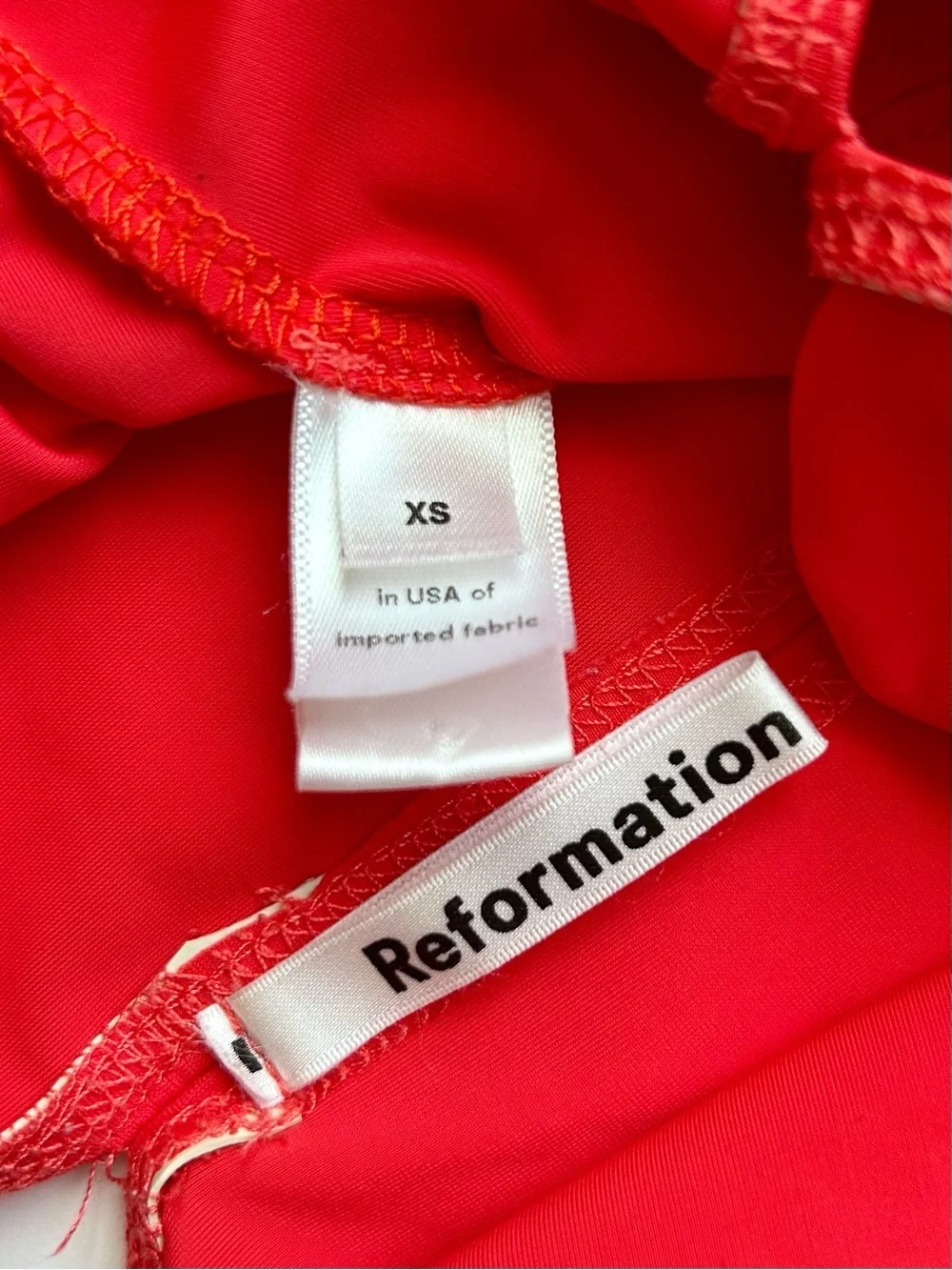 Reformation Riviera One Piece Red Onepiece Swimsuit Size XS